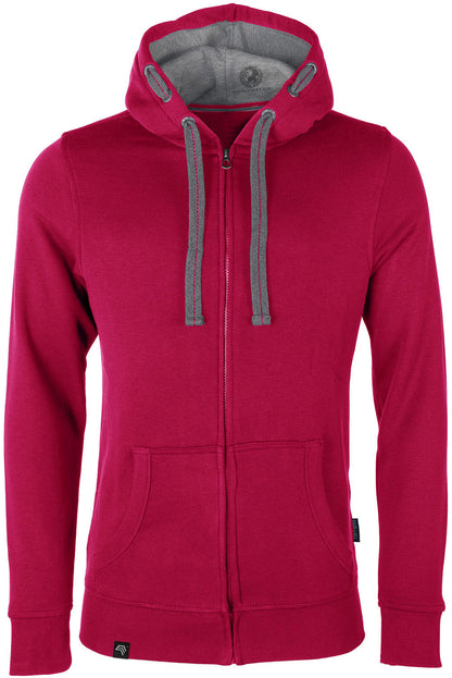 RMH 0701 ― Heavy Bi-color Hoodie Sweat Jacket - Raspberry Rot