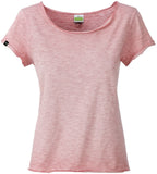 Auslaufartikel ― JAN 8015 ― Damen Bio-Baumwolle Flammgarn T-Shirt - Soft Pink