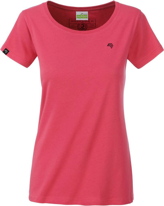 ― % ― JAN 8007 ― Damen Bio-Baumwolle T-Shirt - Raspberry Rot [M]