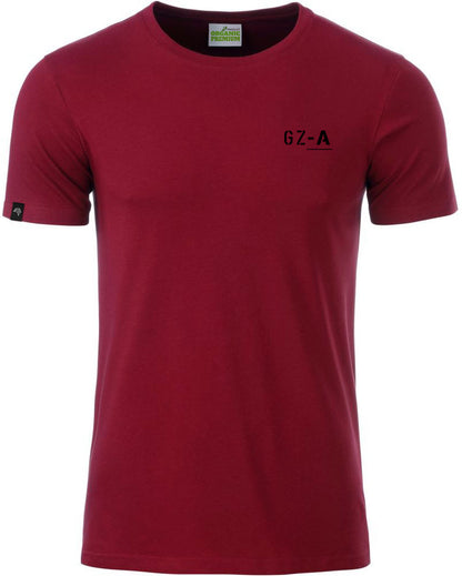 ― % ― Herren Bio-Baumwolle T-Shirt - Bordeaux Rot Braun [S] JAN 8008/GZ-A