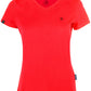 ― % ― RMH 0202/ ― Damen Luxury Bio-Baumwolle V-Neck T-Shirt - Rot [4XL]