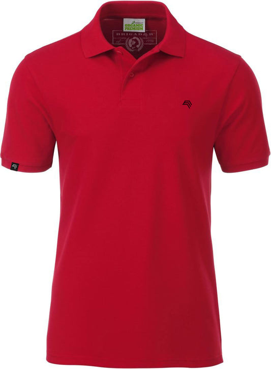 ― % ― JAN 8010/ ― Men's Bio-Baumwolle Polo Shirt - Rot [L / XL]