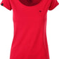 JAN 8001 ― Damen Bio-Baumwolle Rollsaum T-Shirt - Rot