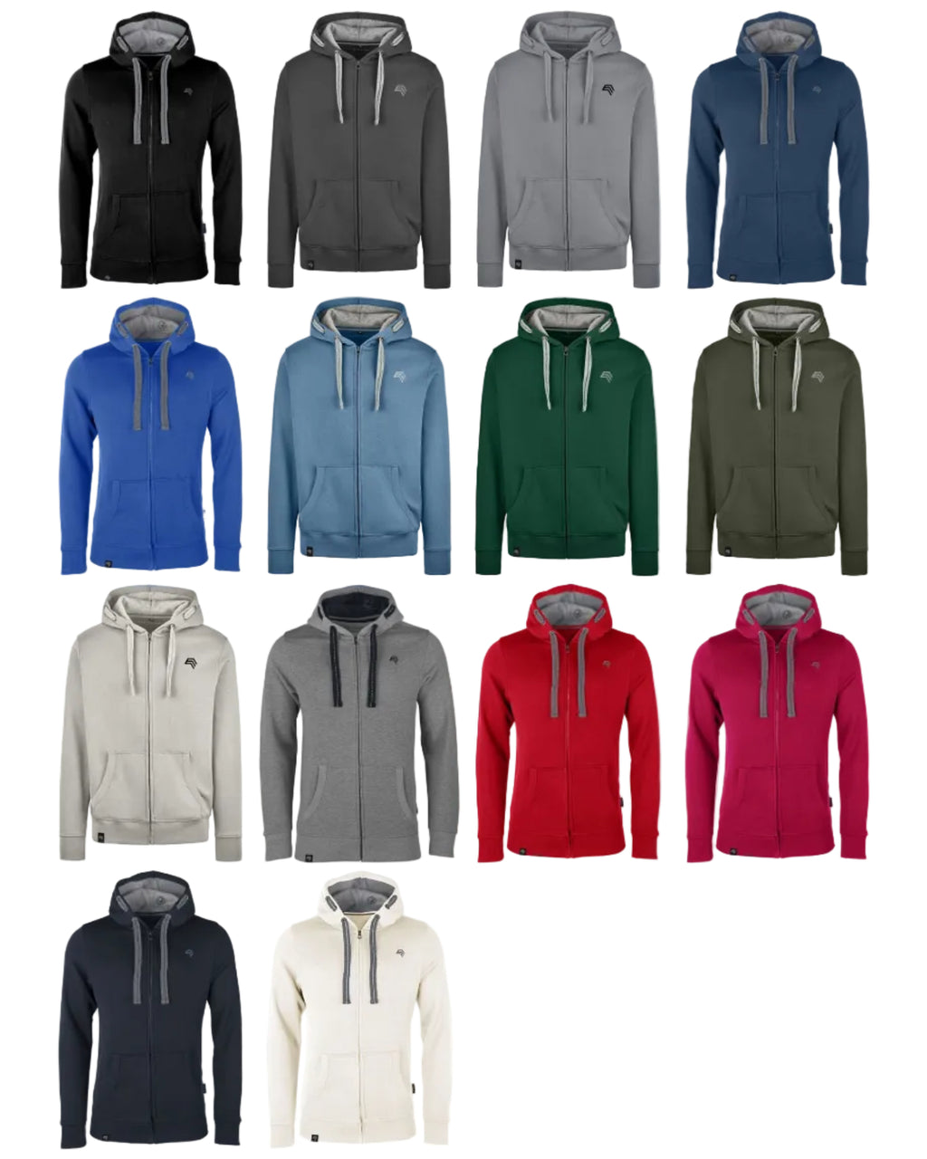 RMH H107 ― Heavy Bi-color Hoodie Sweat Jacket