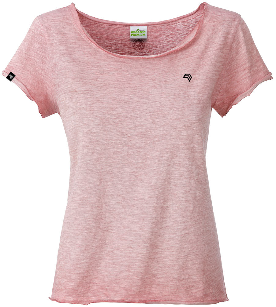 Auslaufartikel ― JAN 8015 ― Damen Bio-Baumwolle Flammgarn T-Shirt - Soft Pink