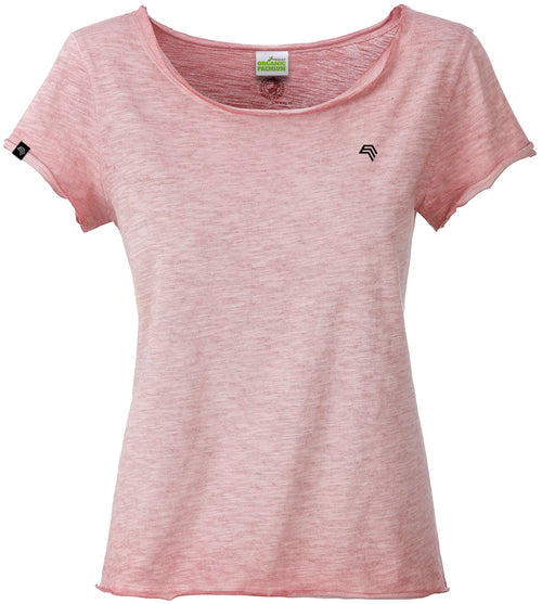 Auslaufartikel ― JAN 8015 ― Damen Bio-Baumwolle Flammgarn T-Shirt - Soft Pink