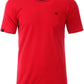 JAN 8002 ― Herren Bio-Baumwolle Rollsaum T-Shirt - Rot