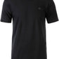 JAN 8002 ― Herren Bio-Baumwolle Rollsaum T-Shirt - Schwarz