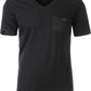 Auslaufartikel ― JAN 8004 ― Herren Bio-Baumwolle V-Neck T-Shirt mit Brusttasche - Schwarz