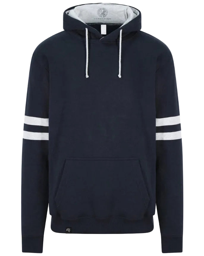 ― % ― SDJ 301H ― Stripy Sleeve Hoodie Sweatshirt