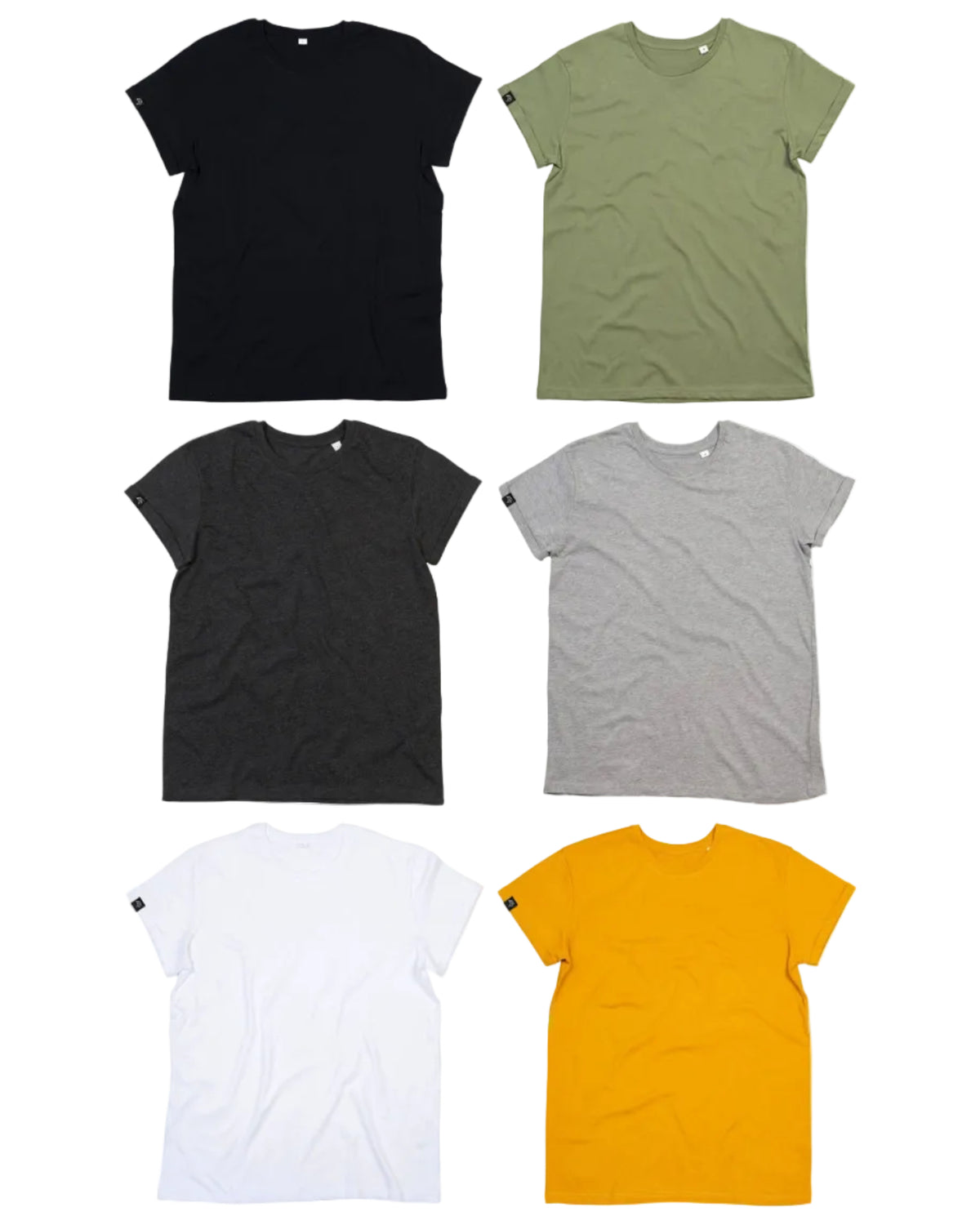 STM 080M ― Unisex Bio-Baumwolle Roll Sleeve T-Shirt