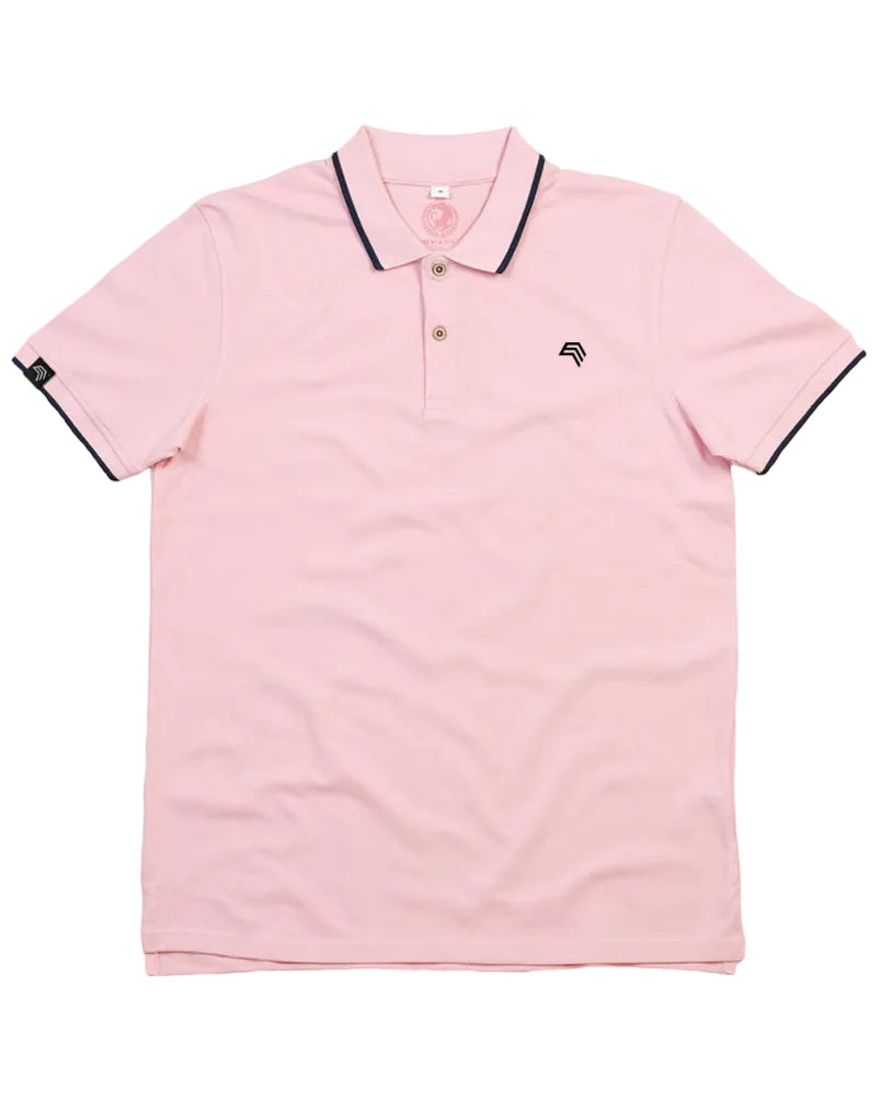 STM 119M ― Tipped Organic Polo Shirt mit Knöpfen aus Kokosnuss-Schalen