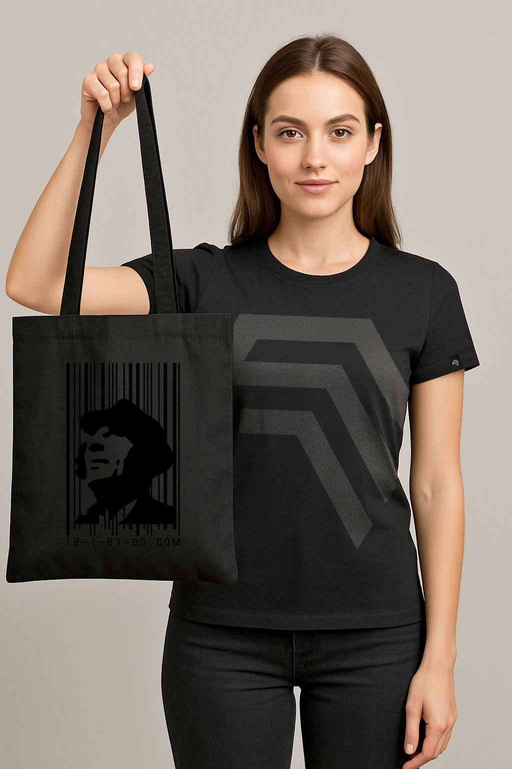 ― % ― Barcode 12-1-21-20 ― Tote Bag Stoffbeutel