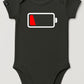 Battery empty ― Organic Baby Body Strampler aus Bio-Baumwolle - Schwarz