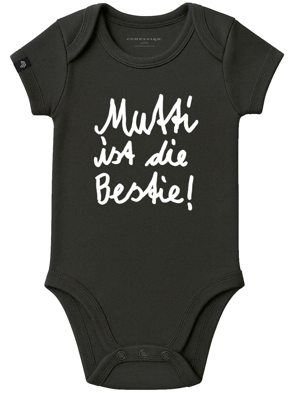 Mutti ist die Best(i)e ― Organic Baby Body Strampler aus Bio-Baumwolle - Schwarz