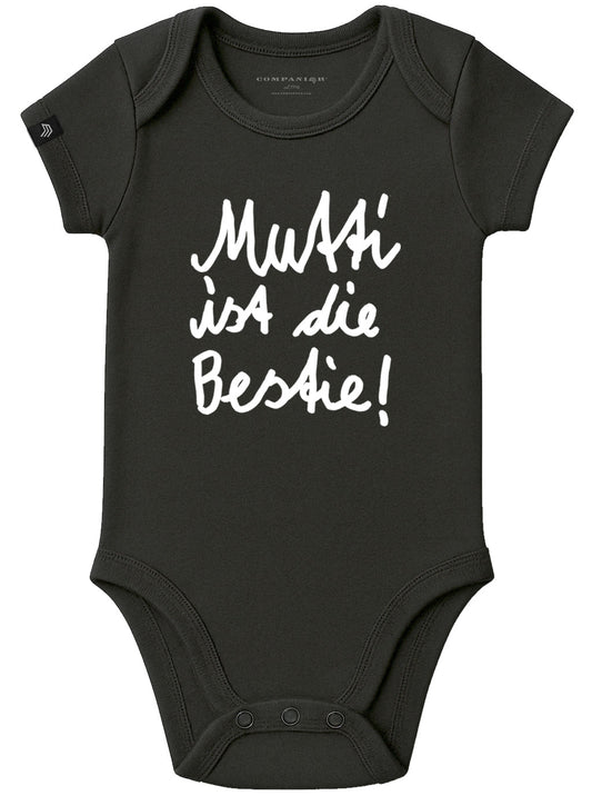 Mutti ist die Best(i)e ― Organic Baby Body Strampler aus Bio-Baumwolle - Schwarz