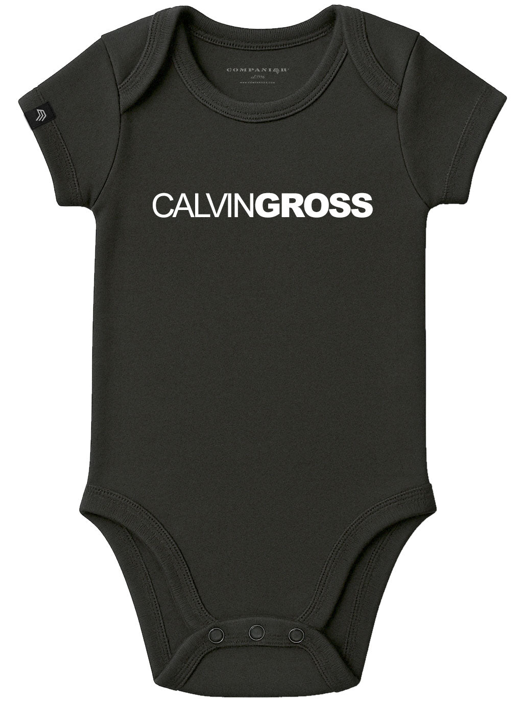Calvin Gross ― Baby Strampler mit Bio-Baumwolle – Schwarz
