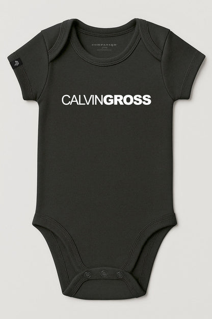 Calvin Gross ― Baby Strampler mit Bio-Baumwolle – Schwarz