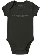 My other romper is clean – Statement Baby Bodysuit with Organic Cotton – Black