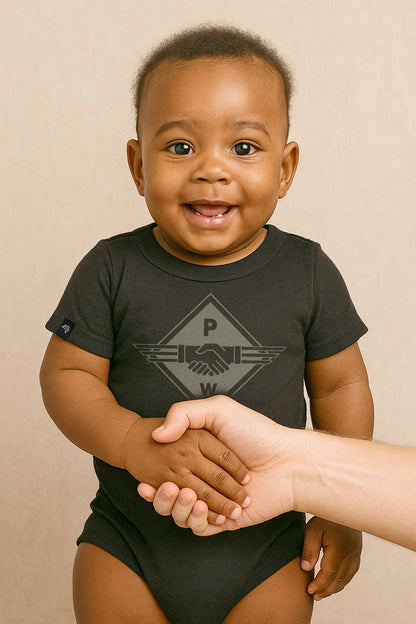Hands PW ― Baby Body Organic T-Shirt - Schwarz