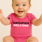 Groupies Welcome ― Baby Body Organic T-Shirt - Schwarz