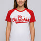 Die Okidokis ― Contrast Raglan T-Shirt - Weiß / Rot