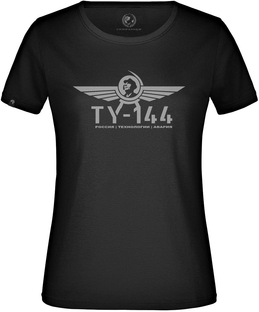 TU-144 ― Women's Girlie T-Shirt - Black