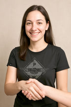 Hands PW ― Ladies Girlie T-Shirt - Black