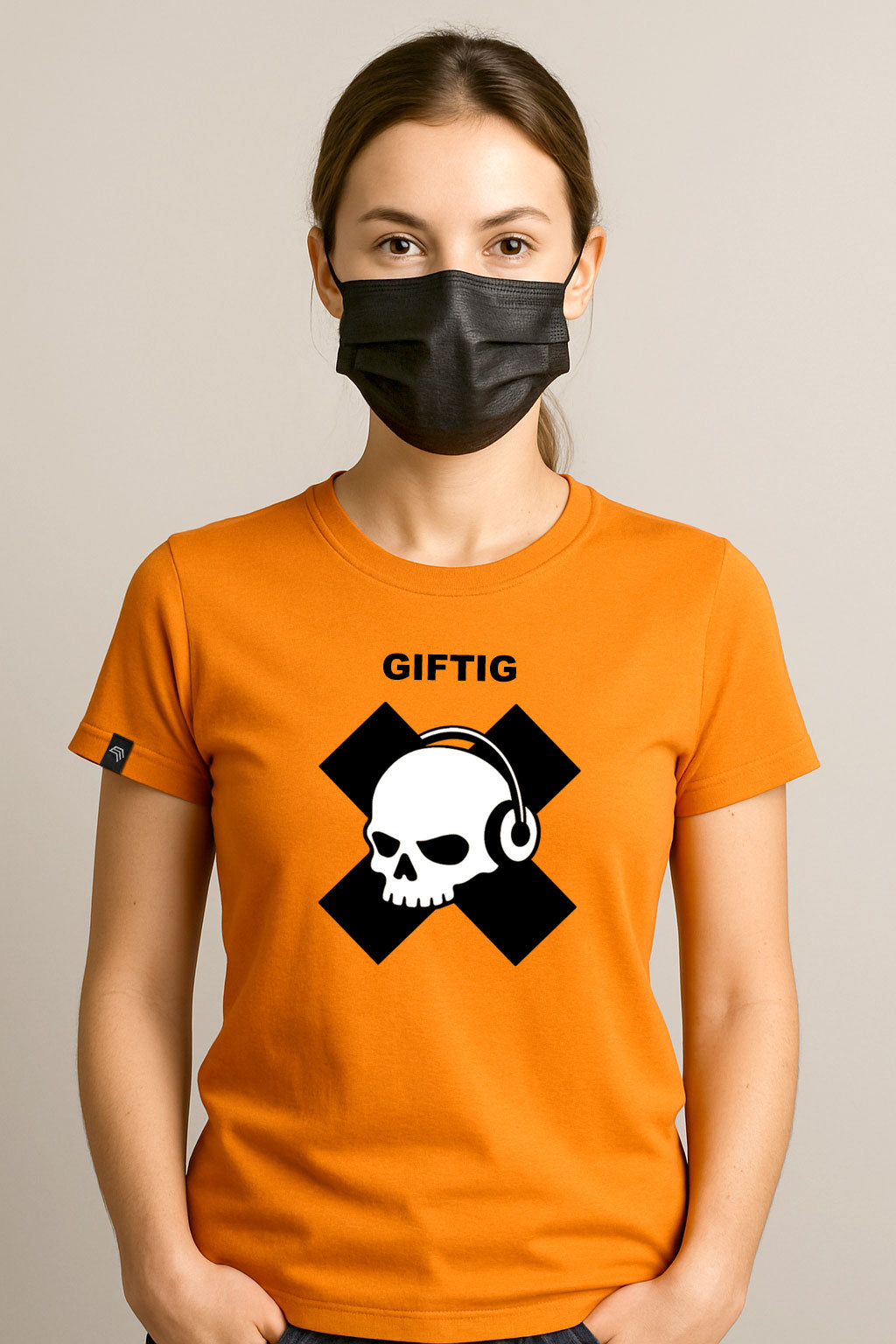 Giftig ― Damen Gefahrstoff-Girlie T-Shirt – Orange