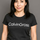 Calvin Gross ― Ladies Girlie T-Shirt - Schwarz
