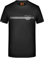 White Stripes PTNBRGD: WLFF ― T-Shirt - Black