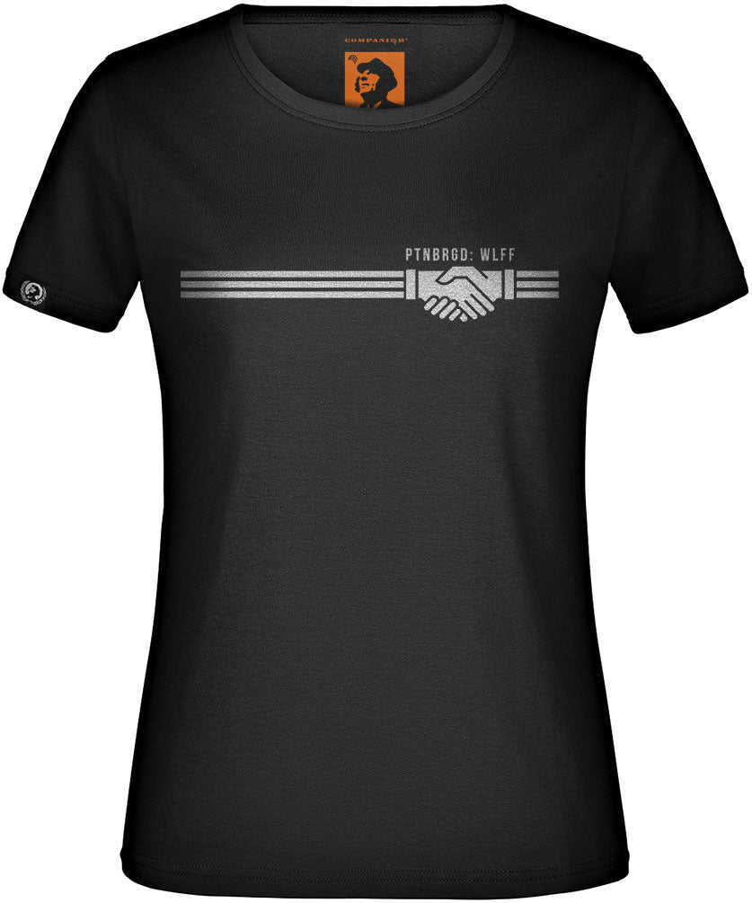 White Stripes PTNBRGD: WLFF ― T-Shirt - Schwarz