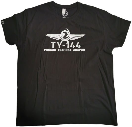 ― % ― TU-144 ― T-Shirt - Schwarz [3XL]