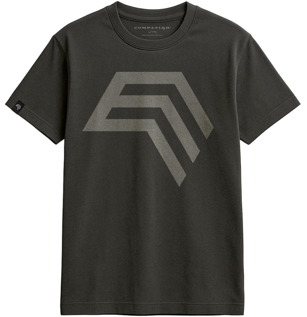 Essential Shirt ― Herren Unisex COMPANIEER Logo T-Shirt – Schwarz