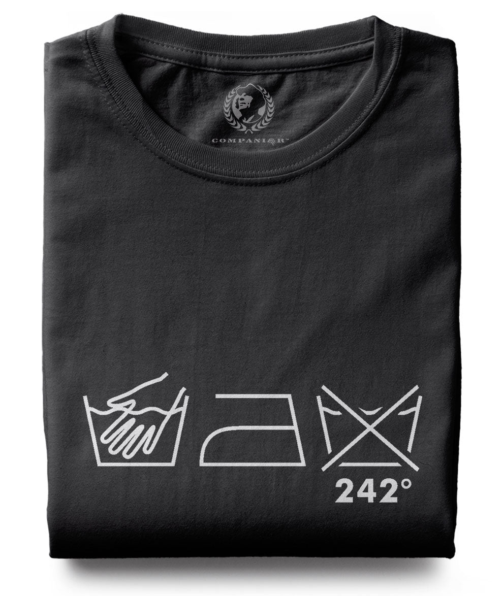 Wash Icons - Dont Wash at 242°C ― T-Shirt - Schwarz