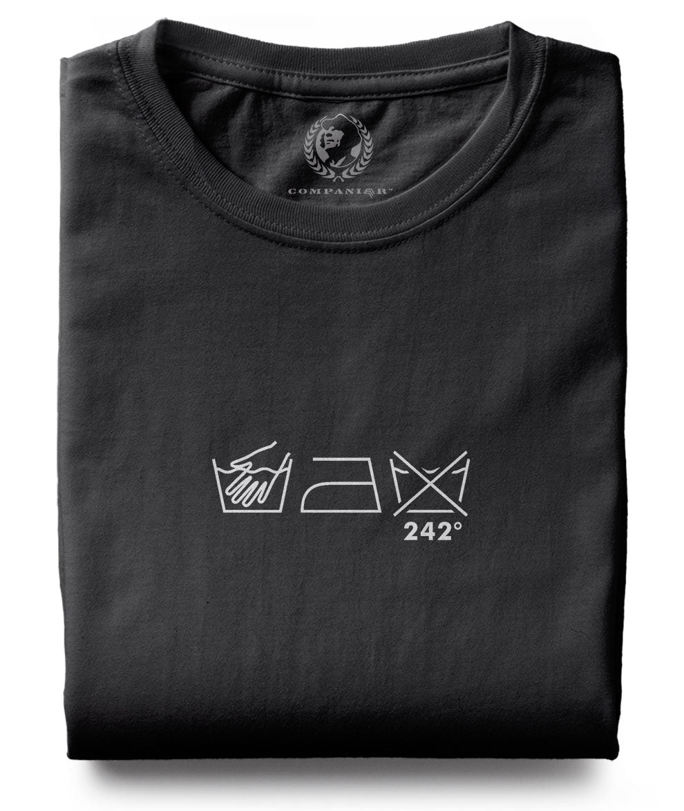 Wash Icons - Dont Wash at 242°C ― T-Shirt - Schwarz