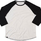 MTS M088 ― Bi-Color Baseball Peach-finish Longsleeve T-Shirt - Weiß / Schwarz