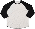 MTS M088 ― Bi-Color Baseball Peach-Finish Longsleeve T-Shirt - White / Black