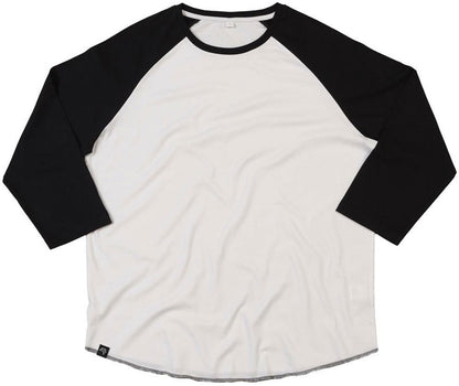 MTS M088 ― Bi-Color Baseball Peach-finish Longsleeve T-Shirt - Weiß / Schwarz