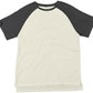 ― % ― MTS M178/121 ― Unisex Baseball Contrast T-Shirt - Natural Weiß / Grau Melange [M / L / XL]