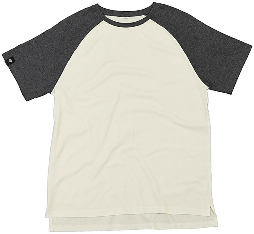 ― % ― MTS M178 ― Unisex Baseball Contrast T-Shirt - Natural Weiß / Grau Melange / M / XL