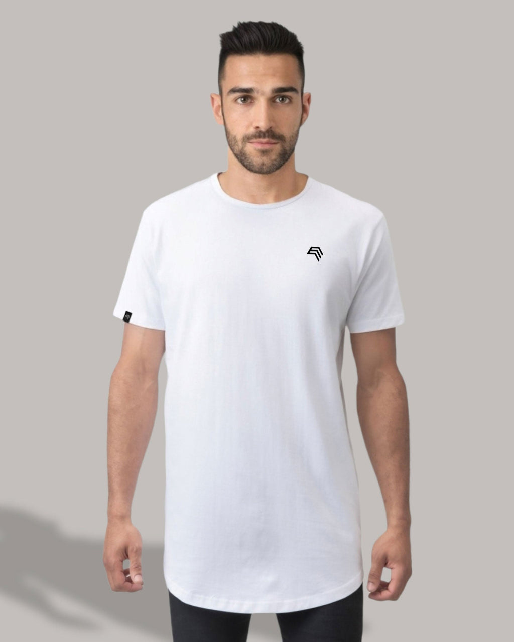 MTS M126 ― Extra-long Organic Cotton Long Length T-Shirt - Black