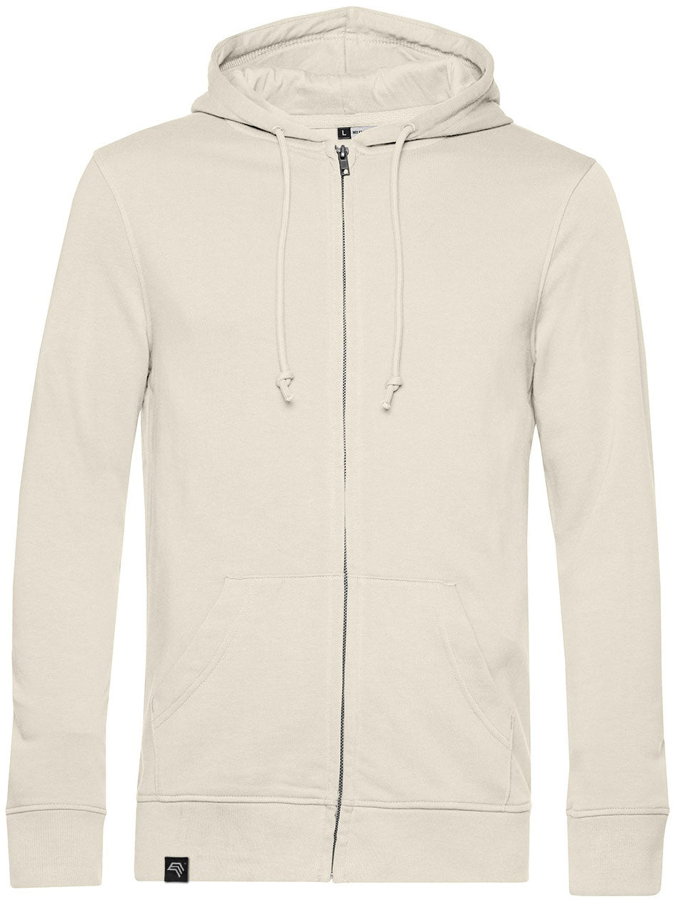 BAC U35B — Soft Hooded Sweatshirt with Organic Cotton - Natural White