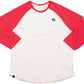 MTS M088 ― Bi-Color Baseball Peach-finish Longsleeve T-Shirt - Natural Weiß / Rot