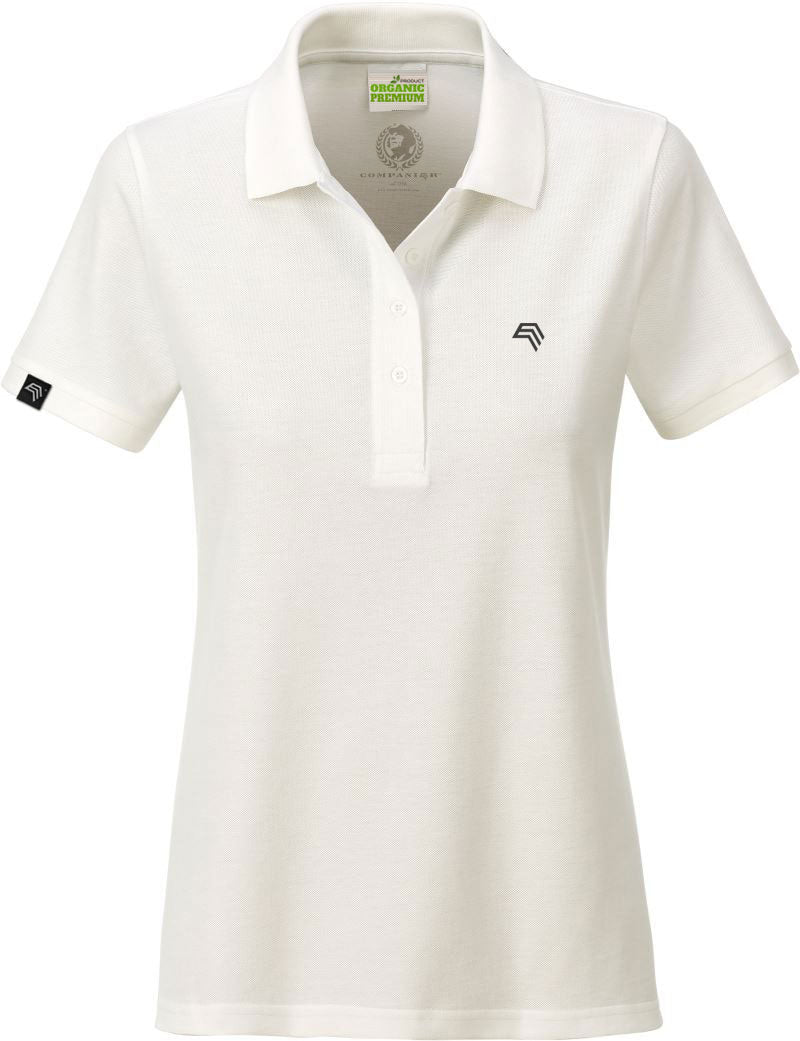 JAN 8009 ― Women's Organic Cotton Polo Shirt - Natural White