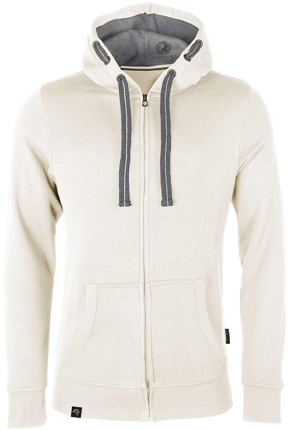RMH 0701 — Heavy Bi-color Hoodie Sweat Jacket - Natural White