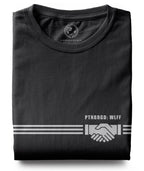 White Stripes PTNBRGD: WLFF ― T-Shirt - Black