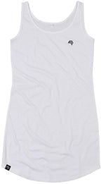 MTS M116 ― Women's Organic Cotton Curved Hem Tank Dress - White