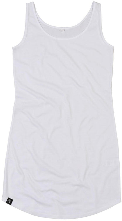 ― % ― MTS M116/ ― Women's Bio-Baumwolle Curved Dress Tank Top - Weiß [XL]