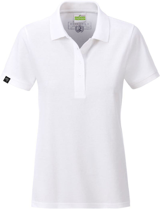 ― % ― JAN 8009 ― Damen Bio-Baumwolle Polo Shirt - Weiß [2XL]